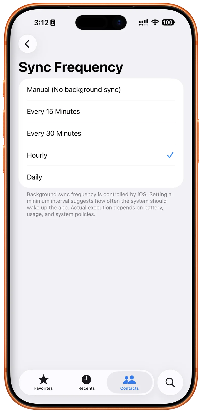 Control Sync Frequency.